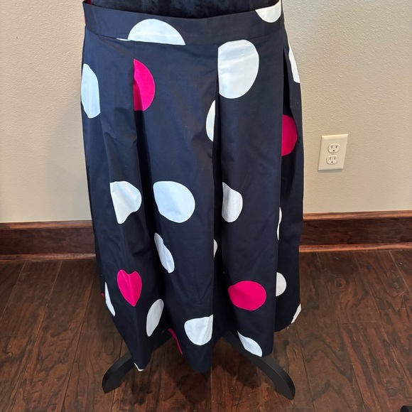 Talbots Pleated Polka Dot A-Line Skirt, size 16, Whimsical Office Church Trendy - Picture 3 of 11